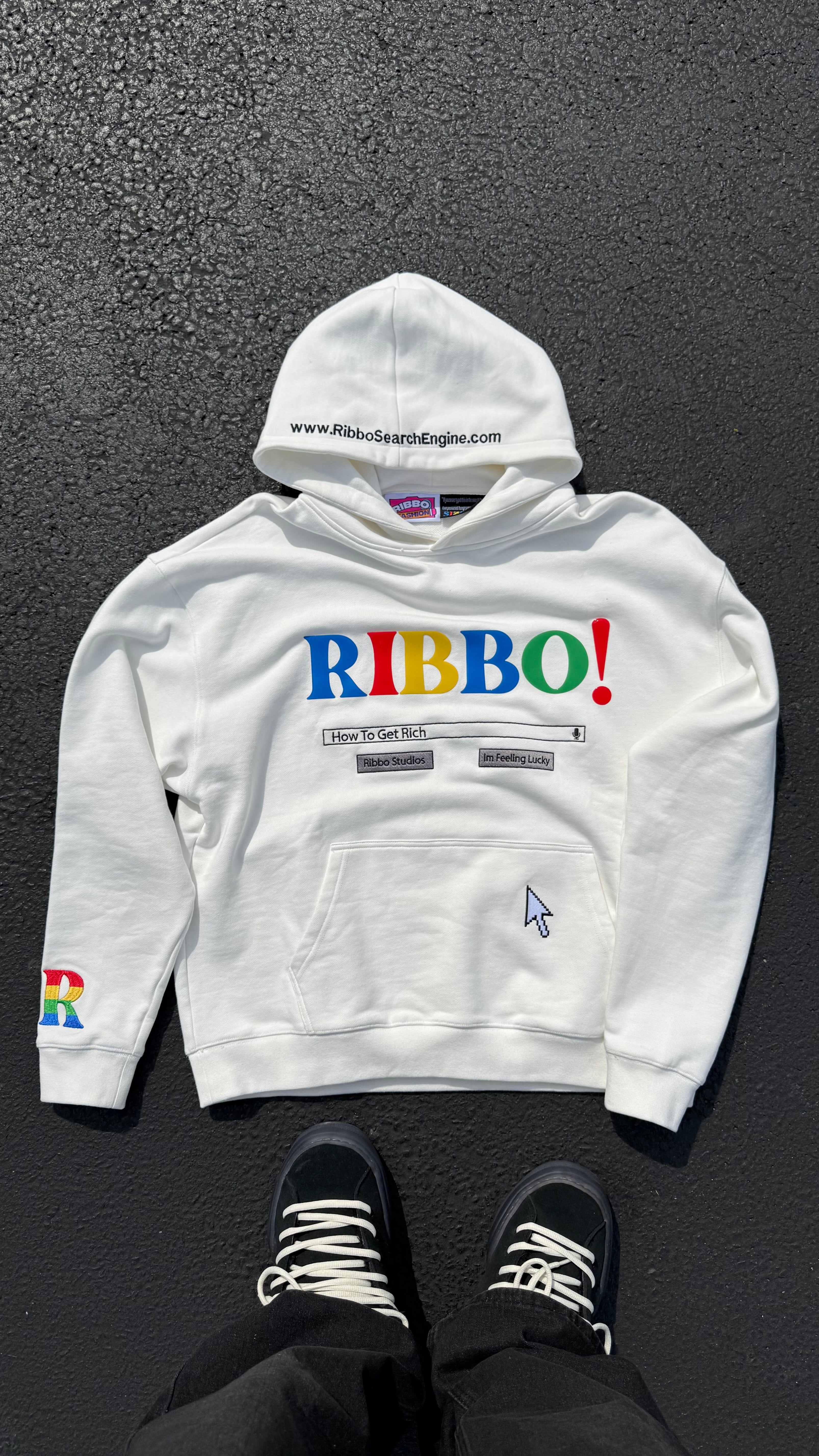 RibboSearchEngine Hoodie (White) – RibboStudios